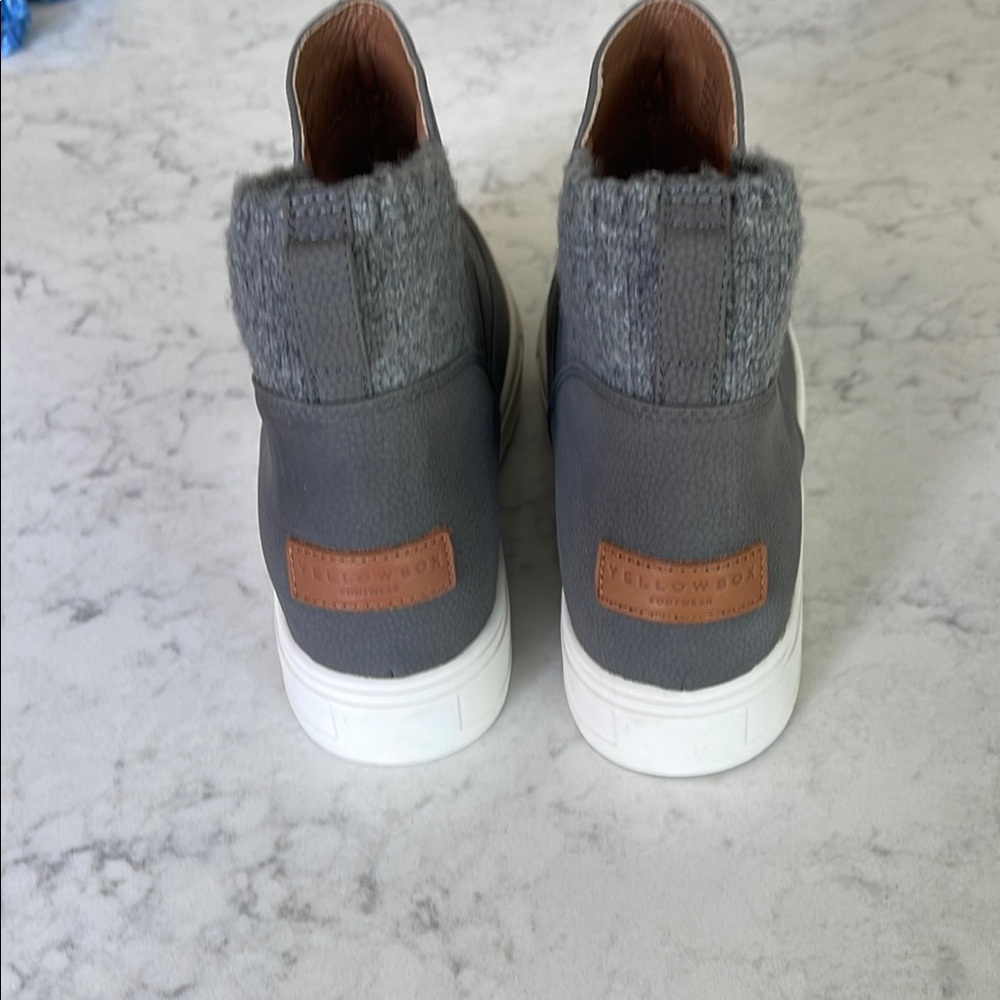 Yellow Box Gray Ankle Boots - Picture 3 of 5